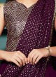 Dark Purple Dhoti Style Sequins Work Salwar Suit